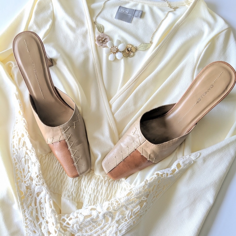 🐻Vintage Leather Mules